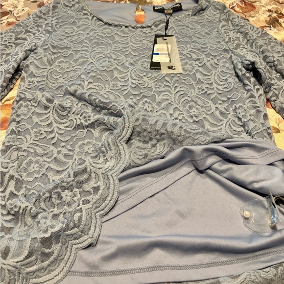 Karl Lagerfeld Lace Blouse - Light Blue - Picture 2 of 6
